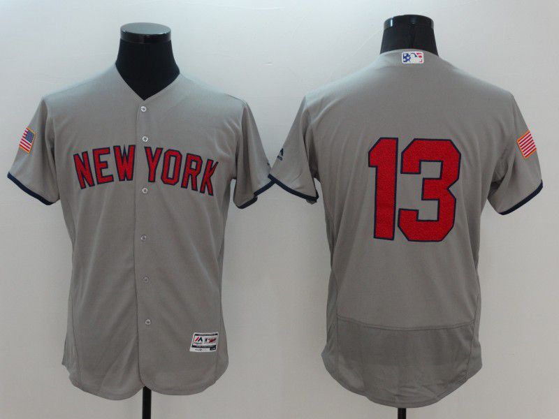 Men New York Yankees #13 No name Grey Elite Independent Edition 2021 MLB Jerseys